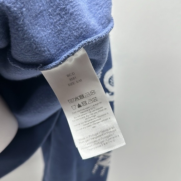 Ganni Isoli Mega Flower Floral Oversized Hoodie Hooded Sweatshirt Blue S / M - Picture 9 of 12